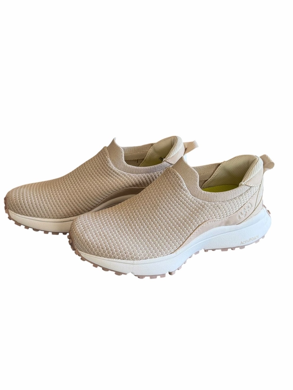 Ryka Jumpstart Slip On Beige Knit Sneakers Women’s Size 7.5 New Never Worn - Picture 2 of 11